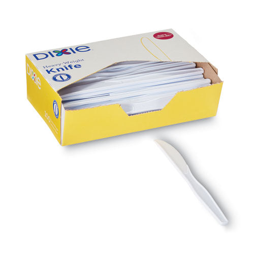 Plastic Cutlery, Heavyweight Knives, White, 100/Box-(DXEKH207)