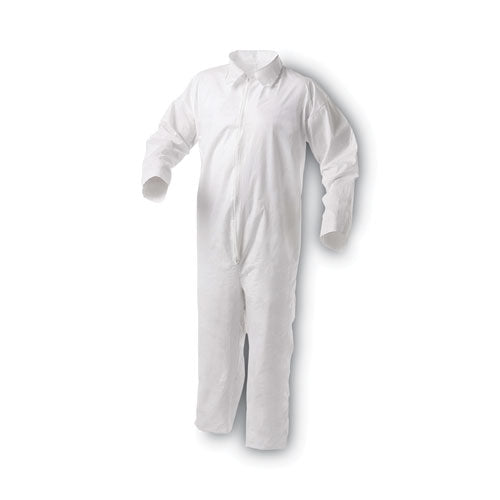 A35 Liquid and Particle Protection Coveralls, Zipper Front, X-Large, White, 25/Carton-(KCC38919)