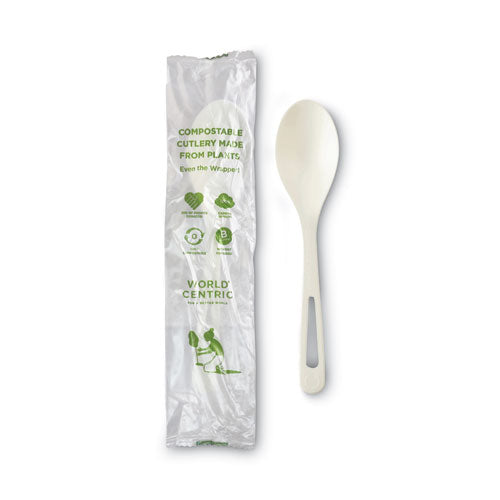 TPLA Compostable Cutlery, Spoon, 6", White, 750/Carton-(WORSPPSI)