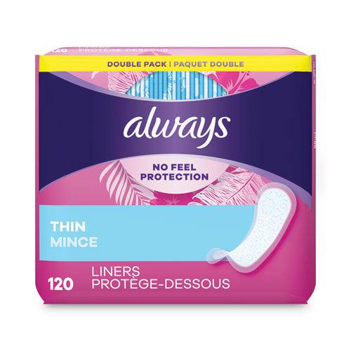 Thin Daily Panty Liners, Regular, 120/Pack-(PGC10796PK)