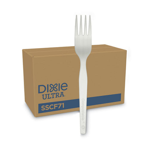 SmartStock Plastic Cutlery Refill, Fork, Natural, 40 Pack, 24 Packs/Carton-(DXESSCF71)