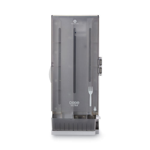 SmartStock Utensil Dispenser, Forks, 10 x 8.78 x 24.75, Smoke-(DXESSFPD120)