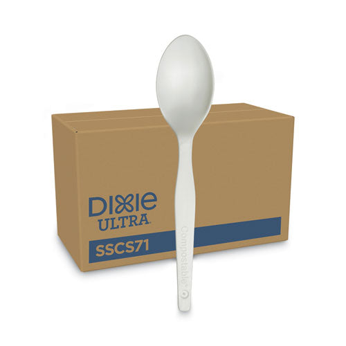 SmartStock Plastic Cutlery Refill, Spoon, Natural, 40 Pack, 24 Packs/Carton-(DXESSCS71)