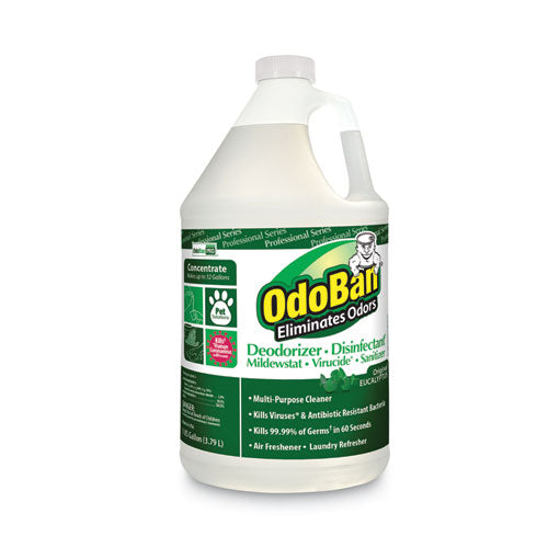 Concentrated Odor Eliminator, Eucalyptus, 1 gal Bottle, 4/Carton-(ODO911062G4)