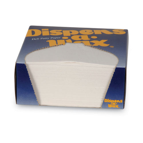 Dispens-A-Wax Waxed Deli Patty Paper, 4.75 x 5, White, 1,000/Box, 24 Boxes/Carton-(DXE434)