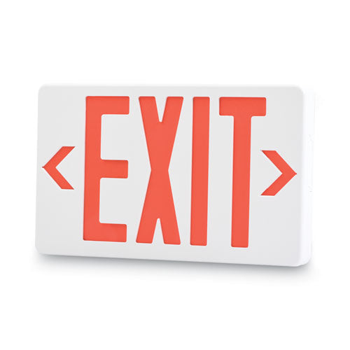 LED Exit Sign, Polycarbonate, 12.25 x 2.5 x 8.75, White-(TCO07230)