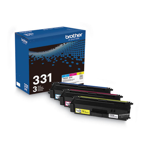 TN3313PK Toner, 1,500 Page-Yield, Cyan/Magenta/Yellow-(BRTTN3313PK)