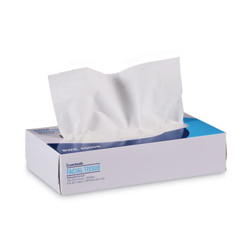 Office Packs Facial Tissue, 2-Ply, White, Flat Box, 100 Sheets/Box, 30 Boxes/Carton-(BWK6500B)