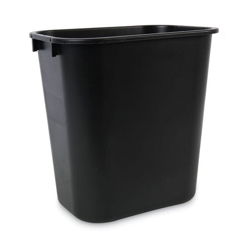 Soft-Sided Wastebasket, 14 qt, Plastic, Black-(BWK14QTWBBLA)