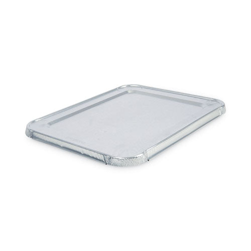 Aluminum Steam Table Pan Lids, Fits Half-Size Pan, Deep, 10.5 x 12.81 x 0.63, 100/Carton-(BWKLIDSTEAMHF)
