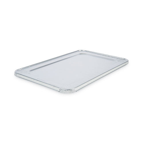 Aluminum Steam Table Pan Lids, Fits Full-Size Pan, Deep,12.88 x 20.81 x 0.63, 50/Carton-(BWKLIDSTEAMFL)