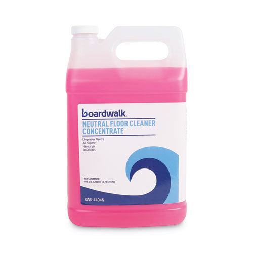 Neutral Floor Cleaner Concentrate, Lemon Scent, 1 gal Bottle, 4/Carton-(BWK4404N)