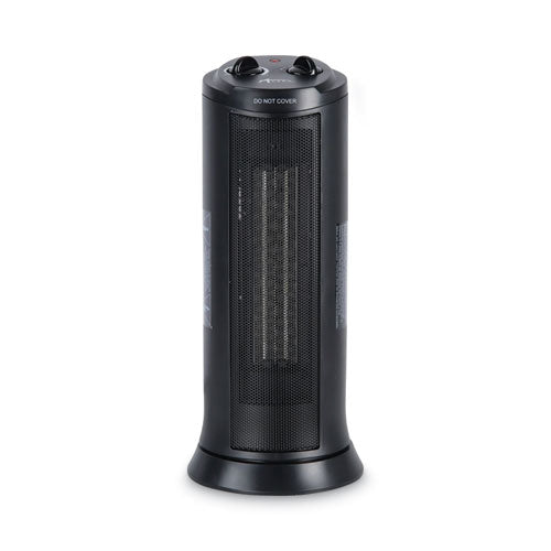 Mini Tower Ceramic Heater, 1,500 W, 7.37 x 7.37 x 17.37, Black-(ALEHECT17)