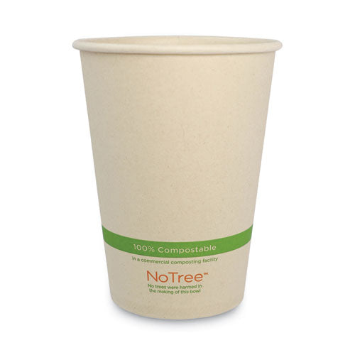 No Tree Paper Bowls, 32 oz, 4.4" Diameter x 5.8"h, Natural, Sugarcane, 500/Carton-(WORBOSU32)