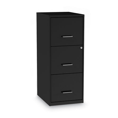 Soho Vertical File Cabinet, 3 Drawers: File/File/File, Letter, Black, 14" x 18" x 34.9"-(ALESVF1835BL)