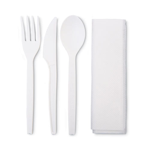 PolystyreneM Wrapped Cutlery Kit, White, 250/Carton-(WNAEPS005)