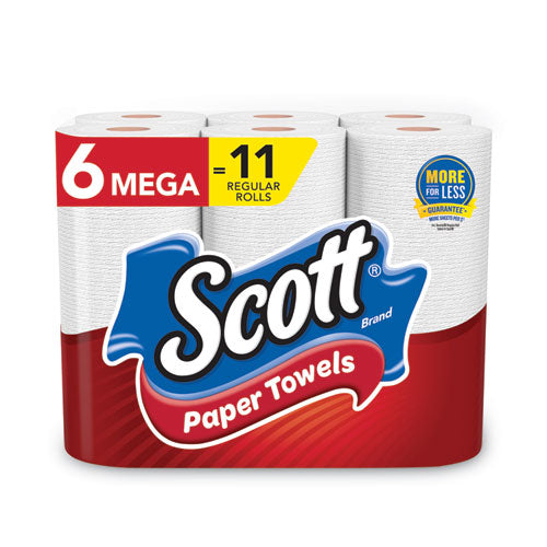 Choose-a-Size Mega Kitchen Roll Paper Towels, 1-Ply, 102/Roll, 6 Rolls/Pack, 4 Packs/Carton-(KCC16447)