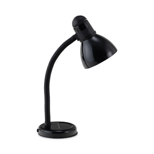 Advanced Style Incandescent Gooseneck Desk Lamp, 6w x 6d x 18h, Black-(LEDL9090)