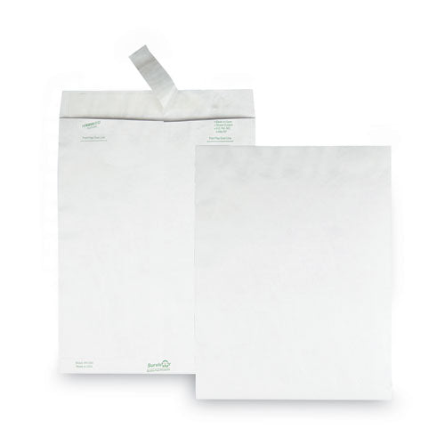Lightweight 14 lb Tyvek Catalog Mailers, #13 1/2, Square Flap, Redi-Strip Adhesive Closure, 10 x 13, White, 50/Box-(QUAR1582)