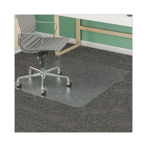SuperMat Frequent Use Chair Mat, Med Pile Carpet, Flat, 45 x 53, Rectangular, Clear-(DEFCM14242)