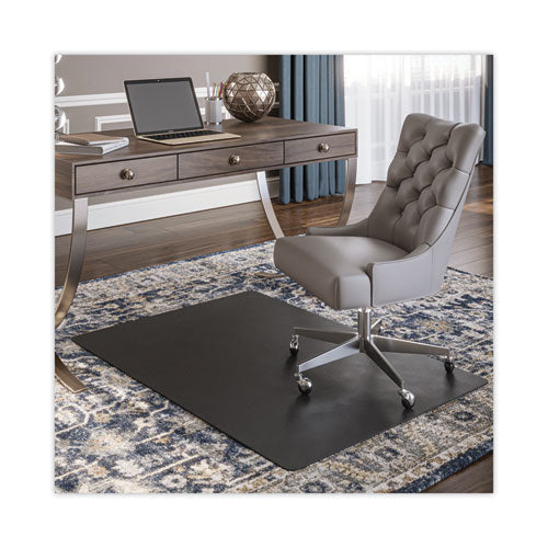 SuperMat Frequent Use Chair Mat for Medium Pile Carpet, 45 x 53, Rectangular, Black-(DEFCM14242BLK)