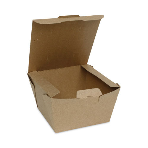 EarthChoice Tamper Evident OneBox Paper Box, 4.5 x 4.5 x 3.25, Kraft, 200/Carton-(PCTNOB08KECTE)