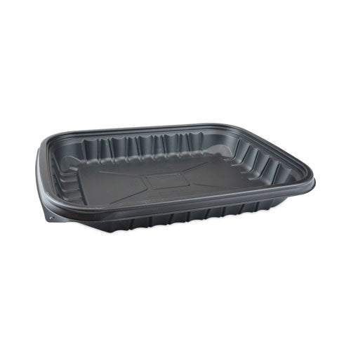 EarthChoice Entree2Go Takeout Container, 48 oz, 11.75 x 8.75 x 1.61, Black, Plastic, 200/Carton-(PCTYCNB12X94800)