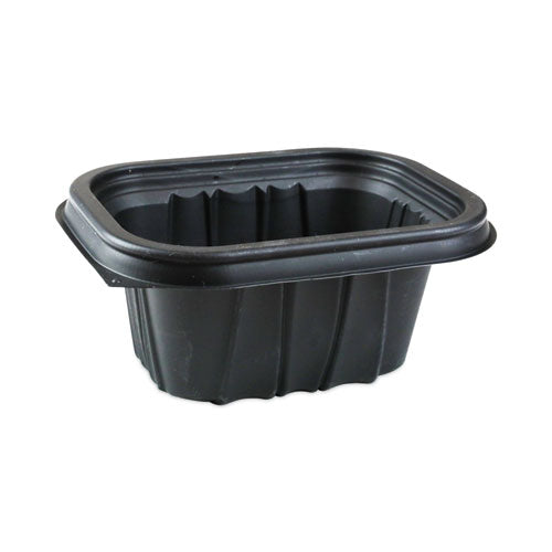 EarthChoice Entree2Go Takeout Container, 12 oz, 5.65 x 4.25 x 2.57, Black, Plastic, 600/Carton-(PCTYCNB6X412000)