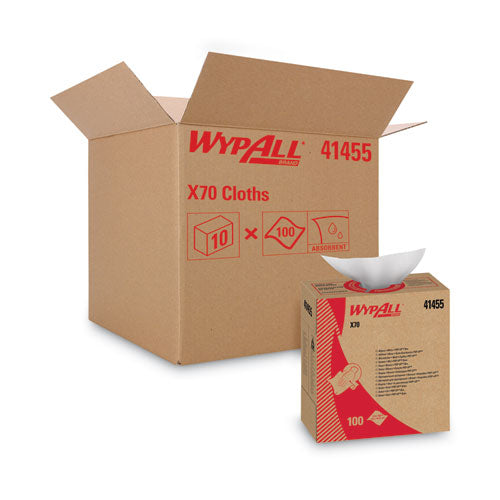 X70 Cloths, POP-UP Box, 9.13 x 16.8, White, 100/Box, 10 Boxes/Carton-(KCC41455)