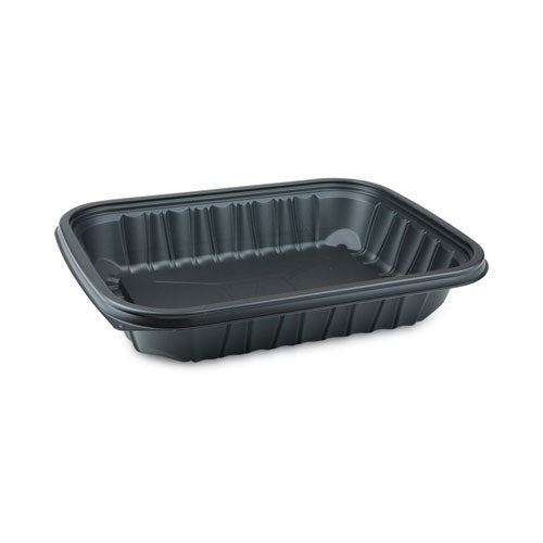 EarthChoice Entree2Go Takeout Container, 64 oz, 11.75 x 8.75 x 2.13, Black, Plastic, 200/Carton-(PCTYCNB12X96400)