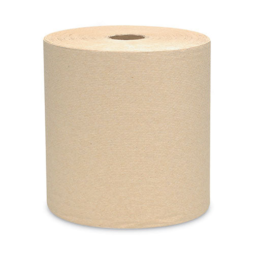 Essential Hard Roll Towels for Business, 1-Ply, 8" x 800 ft, 1.5" Core, Natural, 12 Rolls/Carton-(KCC04142)