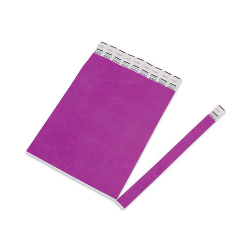 Crowd Management Wristbands, Sequentially Numbered, 9.75" x 0.75", Purple, 100/Pack-(AVT75440)