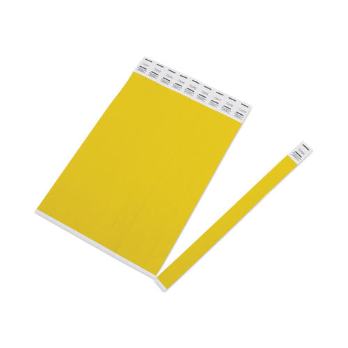 Crowd Management Wristbands, Sequentially Numbered, 10" x 0.75", Yellow, 100/Pack-(AVT75444)