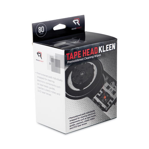 Tape Head Kleen Pad, Individually Sealed Pads, 5 x 5, 80/Box-(REARR1301)