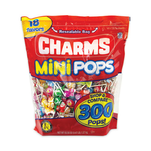 Mini Pops, 3.74 lb Bag, Assorted Flavors, 300/Bag, Ships in 1-3 Business Days-(GRR20902010)