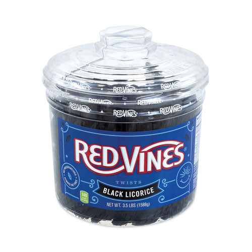 Black Licorice Twists, 3.5 lb Jar, Ships in 1-3 Business Days-(GRR20904500)