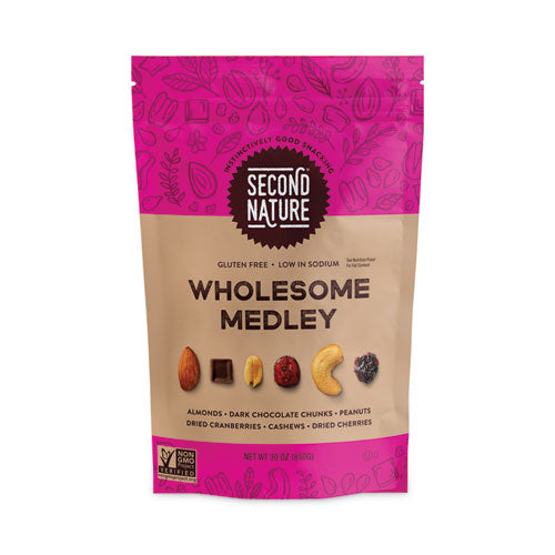 Wholesome Medley Trail Mix, 30 oz Resealable Pouch, Ships in 1-3 Business Days-(GRR28800001)