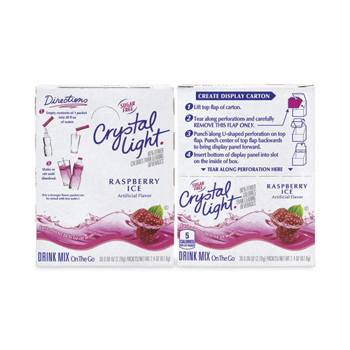 On-The-Go Sugar-Free Drink Mix, Raspberry Ice, 0.08 oz Single-Serving Tubes, 30/Pk, 2 Pk/Box, Ships in 1-3 Business Days-(GRR30700152)