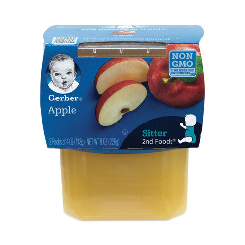 2nd Foods Baby Food, Apple, 4 oz Cup, 2/Pack, 8 Packs/Box, Ships in 1-3 Business Days-(GRR30700054)