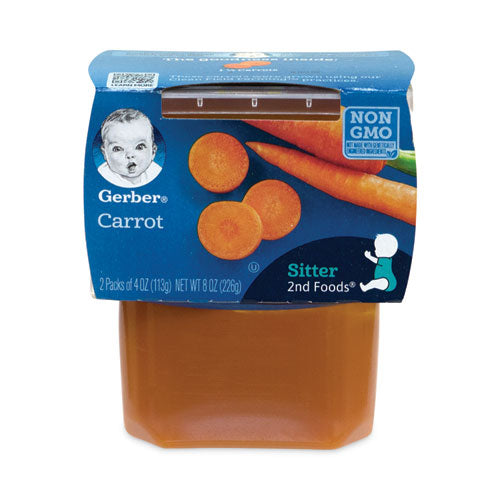 2nd Foods Baby Food, Carrot, 4 oz Cup, 2/Pack, 8 Packs/Box, Ships in 1-3 Business Days-(GRR30700057)