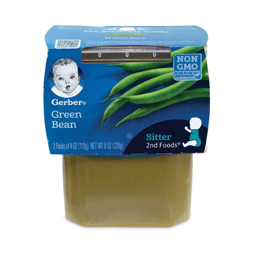 2nd Foods Baby Food, Green Bean, 4 oz Cup, 2/Pack, 8 Packs/Box, Ships in 1-3 Business Days-(GRR30700058)