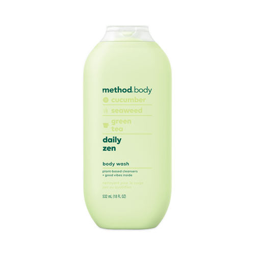 Womens Body Wash, Deep Detox, Cucumber/Seaweed/Green Tea, 18 oz, 6/Carton-(MTH01858)