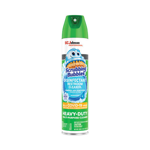 Disinfectant Restroom Cleaner II, Rain Shower Scent, 25 oz Aerosol Spray, 12/Carton-(SJN313358)