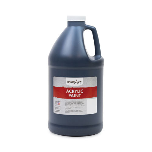 Acrylic Paint, Black, 64 oz Bottle-(HAN102100)
