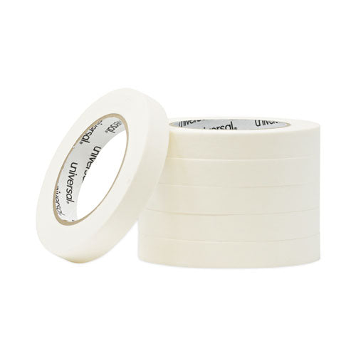 Removable General-Purpose Masking Tape, 3" Core, 18 mm x 54.8 m, Beige, 6/Pack-(UNV51334)
