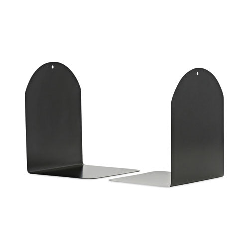 Magnetic Bookends, 6 x 5 x 7, Metal, Black, 1 Pair-(UNV54071)