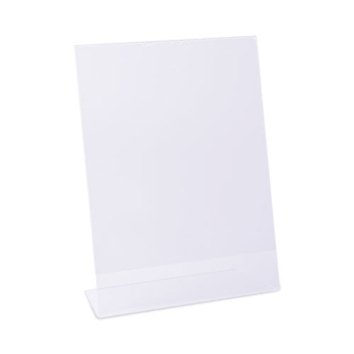 Clear L-Style Freestanding Frame, 8.5 x 11 Insert, 3/Pack-(UNV76852)