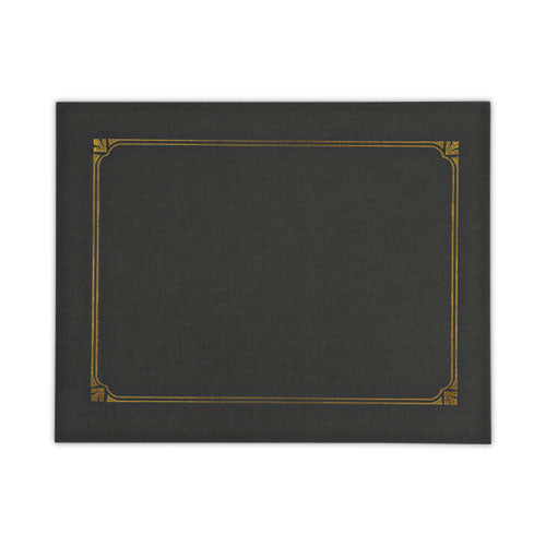 Certificate/Document Cover, 8.5 x 11 8 x 10 A4, Black, 6/Pack-(UNV76895)