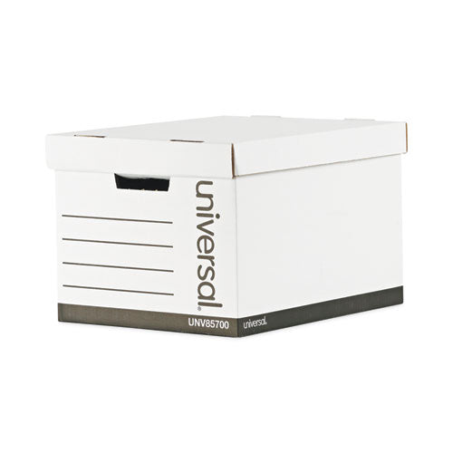 Medium-Duty Lift-Off Lid Boxes, Letter/Legal Files, 12" x 15" x 10", White, 12/Carton-(UNV85700)