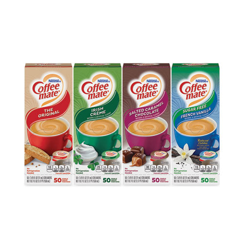 Liquid Coffee Creamer, Variety Pack, 0.37 oz Mini Cups, 200/Carton, Ships in 1-3 Business Days-(GRR28300025)